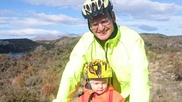 Don Babe is encouraging the community to get on their bikes, starting with his grandson, Max Dwyer.