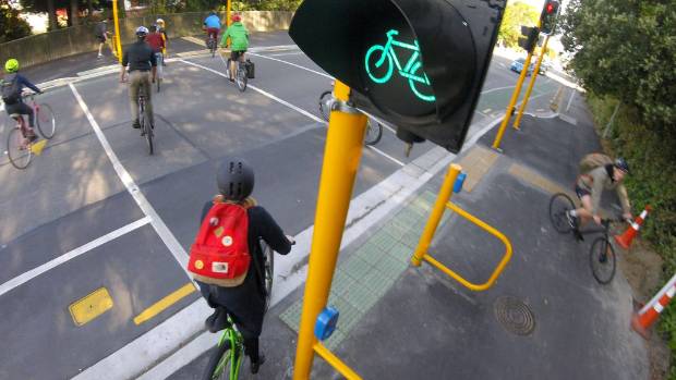 Almost everyone surveyed says they think the separated cycleways have improved their safety and comfort.  (Joseph Johnson / Stuff)