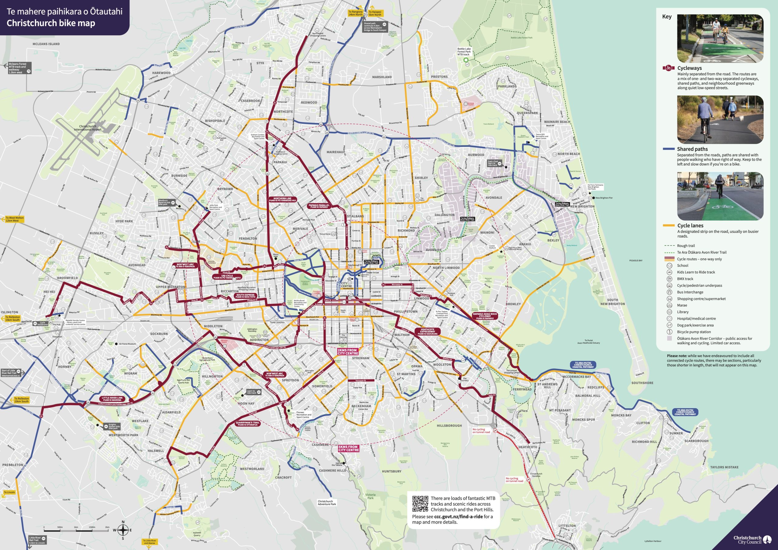 Christchurch Bike Map 2025